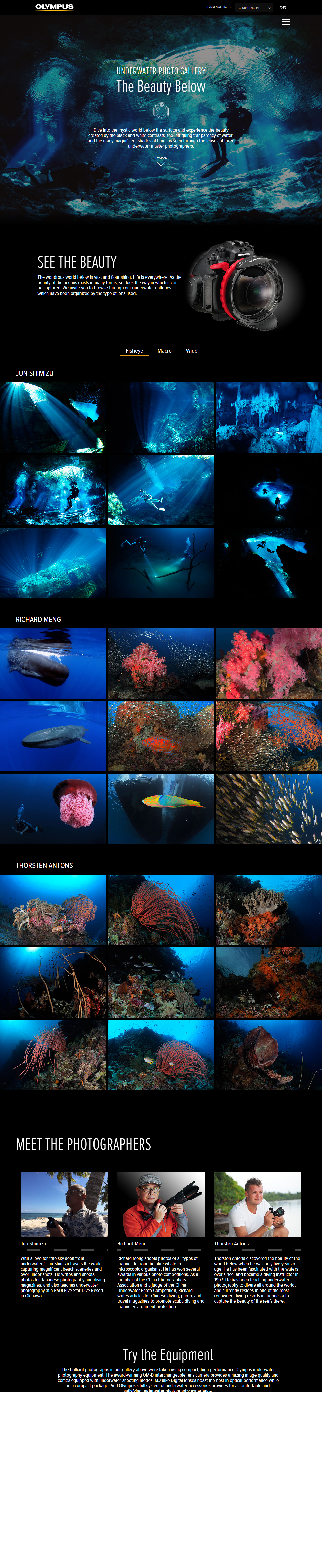 Underwater Photography Brand Website